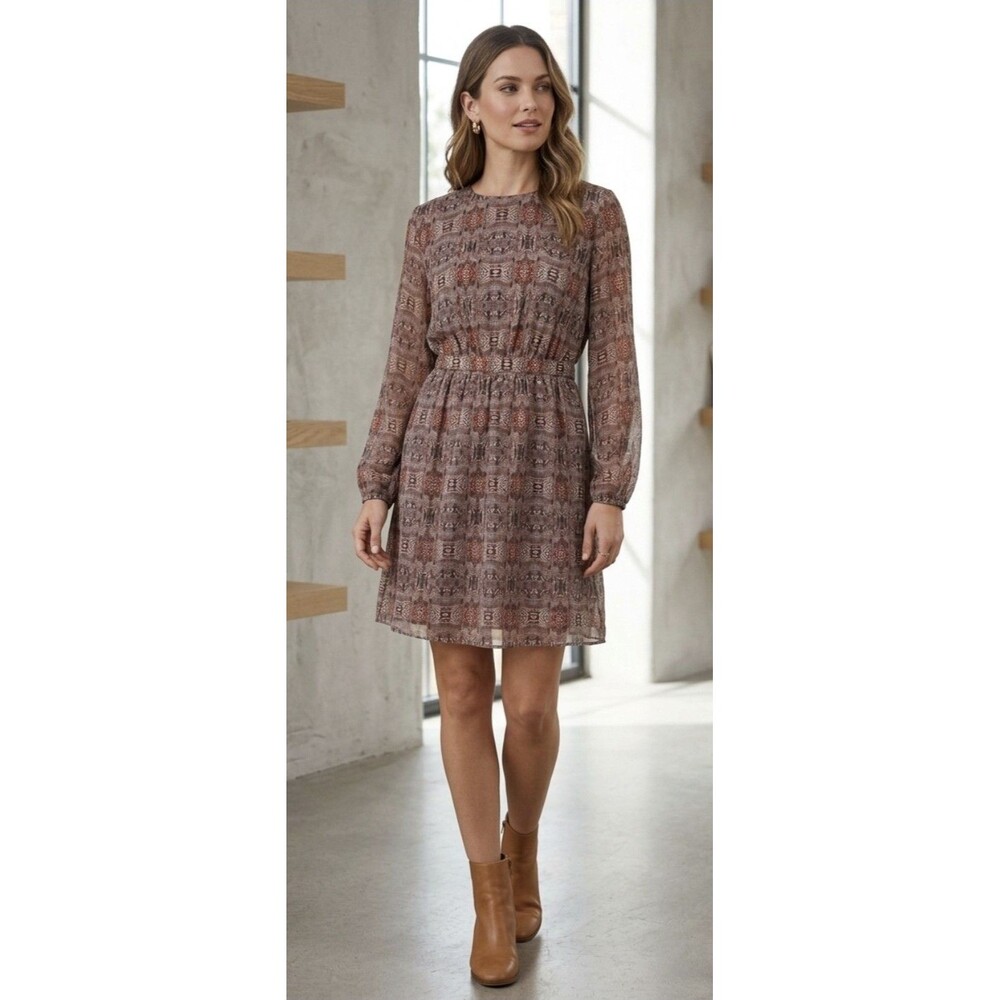 Madewell Broadway & Broome Melody Dress Women Size 4 Long Sleeve Boho Groove